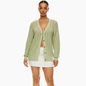 Wilfred Aritzia reverence sage pastel green cardigan